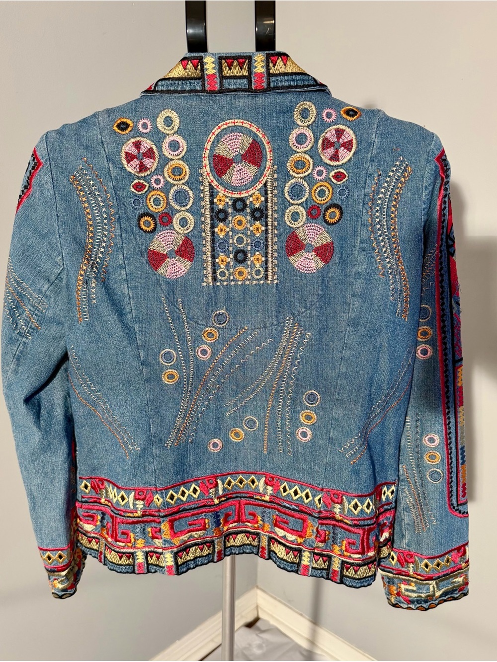 Coldwater Creek Embroidered Blue Denim Jacket - Picture 2 of 6